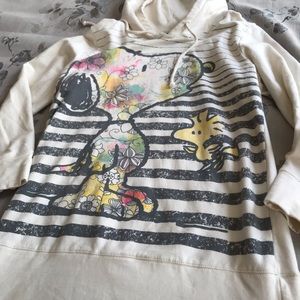 Papaya Snoopy cream Hoodie